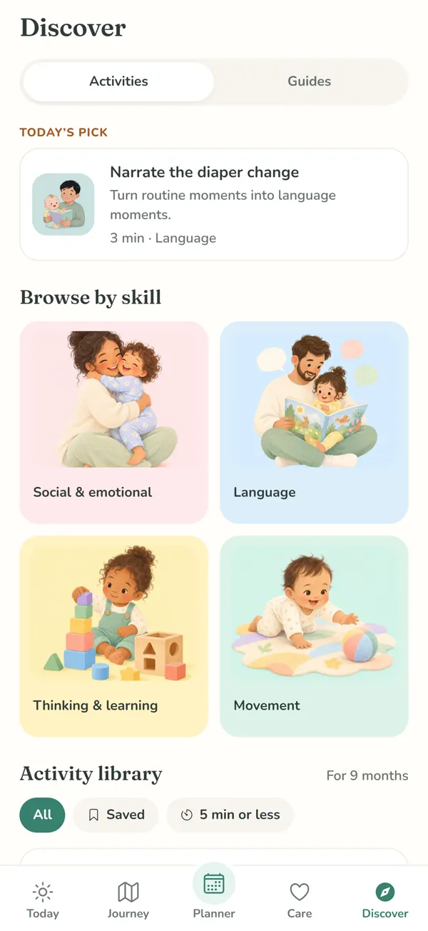 Play ideas library screen