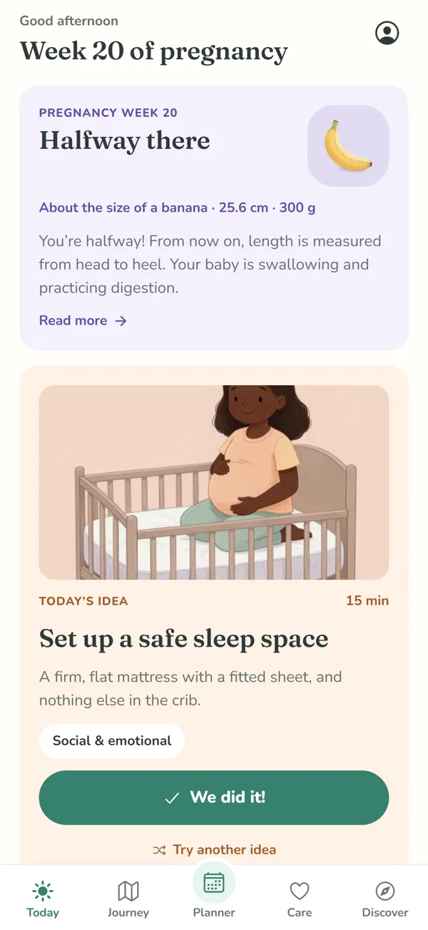 Pregnancy week screen